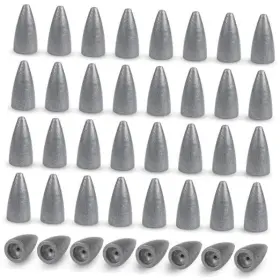 Keyanew Sinker-3/8oz-40pcs Bullet Fishing Sinkers Weights 40pcs Worm Slip Sinker 3/8oz-40pcs
