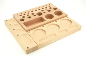 Kingfisher Fly Fishing 840334822097 Tying Wooden Tool Station