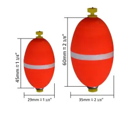 Kinghawk 641466441497 8 Pcs Fishing Weighted Peg Floats Bobbers Eye-catching Foam Snap-on 35 Mmx60 Mm Kinghawk 641466441497 8 Pcs Fishing Weighted Peg Floats Bobbers Eye-catching Foam Snap-on 35 Mmx60 Mm