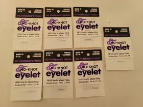 Kipper Pb400 Lot Of 7 No Knot Eyelet Change Flys Large Cadmium For Hollow Core Pb#400