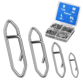 Kiqeres 607602444326 200 Pcs Stainless Steel Fishing Speed Clips For Quick Lure Change Free Shippi Kiqeres 607602444326 200 Pcs Stainless Steel Fishing Speed Clips For Quick Lure Change Free Shippi