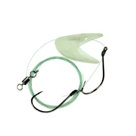 Krippled 31820 Herring Tandem Baitfish Rig Fishing Lure - Chart 5/0 Barbless Hooks Krippled 31820 Herring Tandem Baitfish Rig Fishing Lure - Chart 5/0 Barbless Hooks
