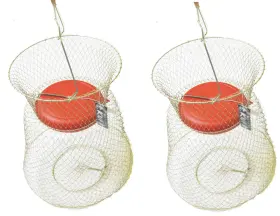 Kufa 882746046739 Floatable Galvanized Steel Wire Fish Basket With Float Medium 13.5 Inch X18 H Fsa