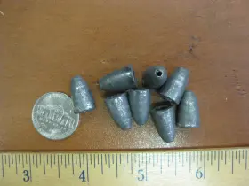 Kufa W074x10 10 Pack Of 1/4oz #3 Worm Weight Sinkers 8pcs/pack Kufa W074x10 10 Pack Of 1/4oz #3 Worm Weight Sinkers 8pcs/pack