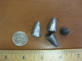 Kufa W076x10 10 Pack Of 1/2oz #5 Worm Weight Sinkers 4 Pcs/pack Kufa W076x10 10 Pack Of 1/2oz #5 Worm Weight Sinkers 4 Pcs/pack