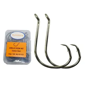 Kunsilane 034948474487 Circle Hooks Fishing Saltwater Offset Sport Octopus Catfish 10/0