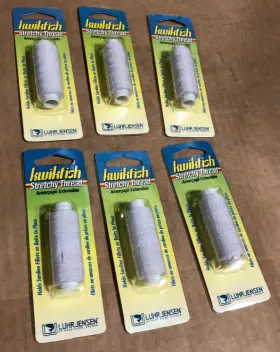 Kwikfish 049762520043 White Stretchy Thread For Luhr Jensen South Bend 9300-030-0085 6 Pack
