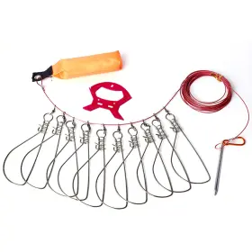 Laiborec 658358679807 Fishing Stringer Clip Live Fish Lock With High Strength Snaps Wire Rope Laiborec 658358679807 Fishing Stringer Clip Live Fish Lock With High Strength Snaps Wire Rope