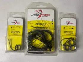 Lake Fork 642204311188 Wacky Hook And Weight System 1/8oz Mark Pack Jig 3/4oz Rip Lake Fork 642204311188 Wacky Hook And Weight System 1/8oz Mark Pack Jig 3/4oz Rip