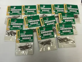 Laker 12020-006 144 12 Packs Of Bronze Aberdeen Fish Hooks Size 6
