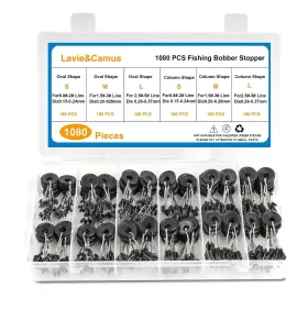 Lavie&camus 658359056256 Lavie&camus 1080pcs Fishing Bobber Stoppers Oval And Column Floats Sinker St