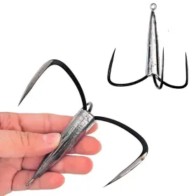 Laxygo 716151610400 2pcs/pack Snagging Hooks Weighted Big Treble Sharp Hook