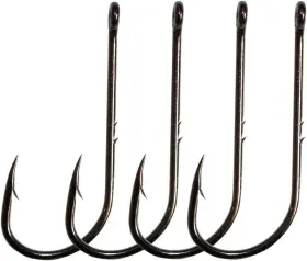 Laxygo 720226004995 50-100pcs/ Pack Bait Holder Hooks 2 Barbs Fishing 1/0-100pcs Black
