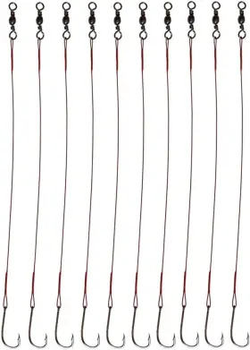 Laxygo 762917144122 20pcs/pack Baitholder Fishing Hook With Nylon Coated Line 1# Red Laxygo 762917144122 20pcs/pack Baitholder Fishing Hook With Nylon Coated Line 1# Red