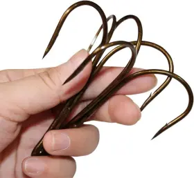 Laxygo 796391967878 Classic Treble Hooks Standard Strength Fishing Hook 14/0-5pcs-bronze Bronze