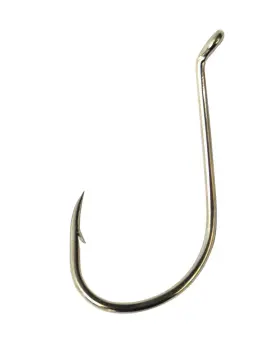 Lazer Sharp 047708690768 Eagle Claw Long Shank Octopus Hook Offset Up Eye Barbed Size 1 Medium Wir