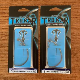 Lazer Trokar 047708687676 2x Mag Swimbait Tk160 - 7/0 Platinum Black 3-hook Packs