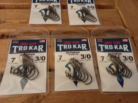 Lazer Trokar 047708794176 Lot Of 5 Packs Octopus Hooks Size 3/0 Made In Usa