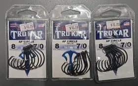 Lazer Trokar Tk5-7/0 3x Eagle Claw Ap Circle Hook Saltwater Size 7/0 Usa Steel Lazer Trokar Tk5-7/0 3x Eagle Claw Ap Circle Hook Saltwater Size 7/0 Usa Steel