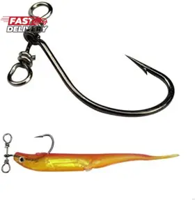 Likefish 445047832895 20pcs/pack Drop Shot Hooks In-line Rig And Swivels