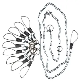 Lindy 025787330201 Chain Stringers - 9 Swiveled Moveable Snaps One Size Heavy Duty Lindy 025787330201 Chain Stringers - 9 Swiveled Moveable Snaps One Size Heavy Duty
