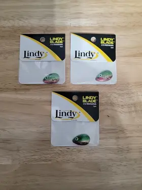 Lindy 025787680849 3 Pack Blades 3/pk #3 Indiana Shad Lindy 025787680849 3 Pack Blades 3/pk #3 Indiana Shad