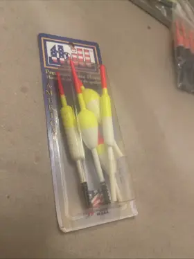 Lindy 096877199503 Thill Little Joe Nda Floating Bobbers X5 Premium Balsa Wood Nos White Char
