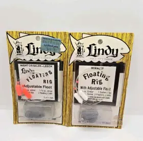 Lindy Lh093 Vintage The Guides Choice Rig Night Crawler-leech Minnow Floating