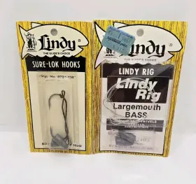 Lindy Lr015 Vintage The Guides Choice Largemouth Bass Rig And Sure-lok Hooks