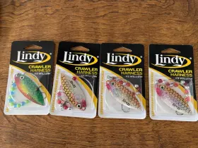 Lindy Lsr090 Lot Of 4 Crawler Harness #5 Willow Holographic Trolling Walleye Fishing