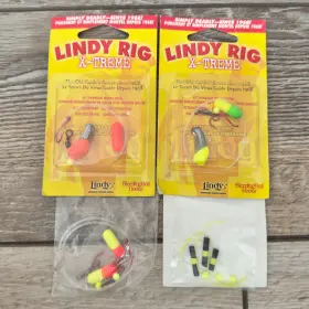 Lindy Rc095 Rig X-treme Night Crawler-leech Minnow Floating Red Hooks Lot