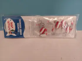 Little Joe 025787054046 Dealer 6 Pack Of Floating Worm Harnesses - Lr931 Red And White New Little Joe 025787054046 Dealer 6 Pack Of Floating Worm Harnesses - Lr931 Red And White New