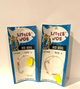 Little Joe Lr355 Lr348 Red Devil Spinner #4 Yellow Lot 2 New In Pack- Free Ship