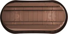Living 477245-1001 Modica Deck Rail Round Planter 24 Inch - Chocolate Matte Finish Fits Siz
