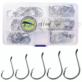 Living Lures 198168208946 Fishing Hooks Circle 150pcs 2x Strong Rust And Corrosion Resistant High Carb