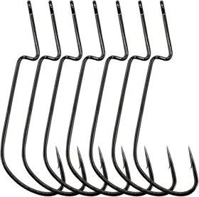 Lkyrui 708818263906 10pcs 4x Strong Fishing Hooks Long Shank Neck Inline 5/0 15kg/33lb Black Lkyrui 708818263906 10pcs 4x Strong Fishing Hooks Long Shank Neck Inline 5/0 15kg/33lb Black