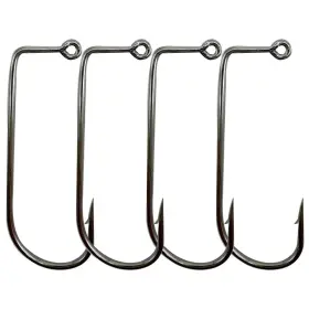 Lkyrui 708818264897 50pcs/100pcs Aberdeen 90 Degree Fishing Jig Hooks Long Shank Forged Barbarian