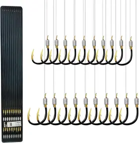 Lnojenr L-8532001s Small Hooks With Line Double Barbs Fresh Water/sea Water 20