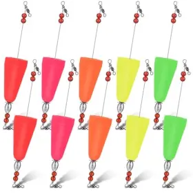 Lunmon Xao-lunmon-1394 10 Pcs Popping Corks Floats For Saltwater High Visibility Cork Fishing Lunmon Xao-lunmon-1394 10 Pcs Popping Corks Floats For Saltwater High Visibility Cork Fishing
