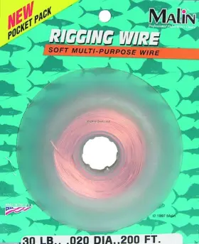 Malin Cc30-200 Premium Soft Copper Rigging Wire .020 Dia. 30# 200 Ft Dispenser Malin Cc30-200 Premium Soft Copper Rigging Wire .020 Dia. 30# 200 Ft Dispenser