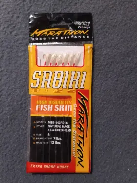 Marathon Msb-002rd-6 Sabiki Rigs Size 6 Natural Hage Kawai Red Head High Visibility Fish Marathon Msb-002rd-6 Sabiki Rigs Size 6 Natural Hage Kawai Red Head High Visibility Fish