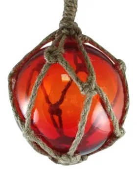 Mary B Decorative Art Mb W709 Japanese Glass Fishing Fish Net Float Buoy Tiki Decor Light Blue