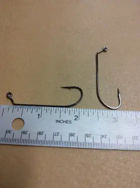 Matzuo 128010-3 900 128010 Black Chrome Size 3/0 Shaughnessy Jig Hook 60 Leg
