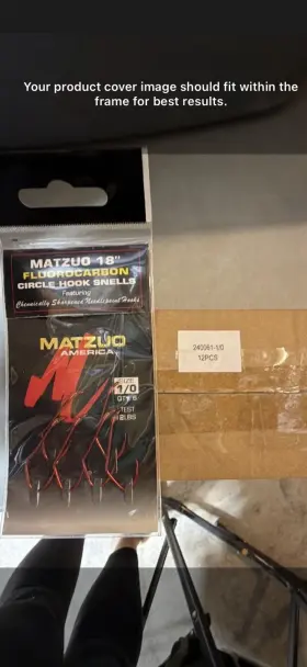 Matzuo 240061-1/0 18 Inch Fluorocarbon Circle Hook Snells 1/0 Red Chem Sharpened Matzuo 240061-1/0 18 Inch Fluorocarbon Circle Hook Snells 1/0 Red Chem Sharpened