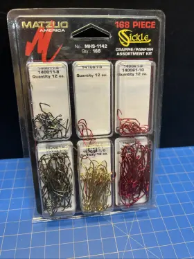 Matzuo 691791028634 Mhs-1142 Crappie Panfish Assortment Fish Hooks 168 Total