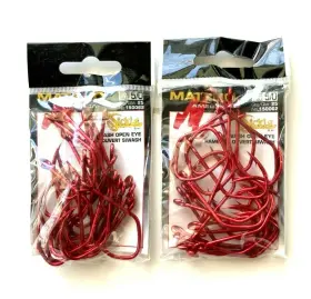 Matzuo America 150062 2 Packs Siwash Open Eye Red Size 5/0 Fishing Hook 25ct 50 Hooks Total
