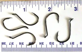 Matzuo Hcbobn-1 1000 113010 Black Chrome Octopus Fish Hooks Size 1