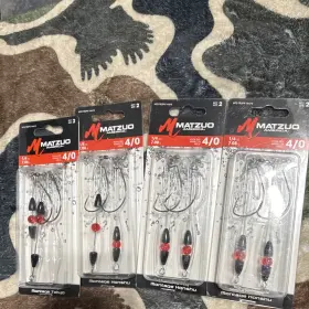 Matzuo Mt2-trcppk-144/0 Montage Honshu Fishing Rig 4/0 1/4 Oz Black/red 2 Pack