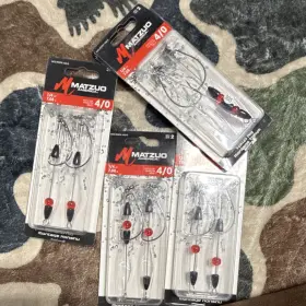 Matzuo Mtz-tr2pk-1440 Montage Honshu Rig 4/0 1/4 Oz Black/red 2 Pack