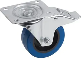 Meister 802610 Castor Brake 105 X 80 Mm Plate Elastic Solid Rubber Wheels Meister 802610 Castor Brake 105 X 80 Mm Plate Elastic Solid Rubber Wheels